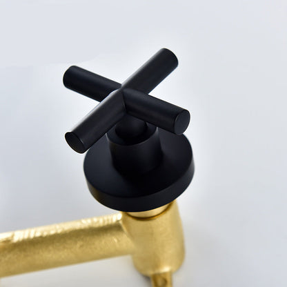 Skorter | 3 holes faucet 2 cross handle wall-mounted faucet for the bathroom