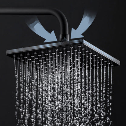 Skorter | Contemporary Style Shower Head Plastic Fixed Shower Head in Round and Square Shape