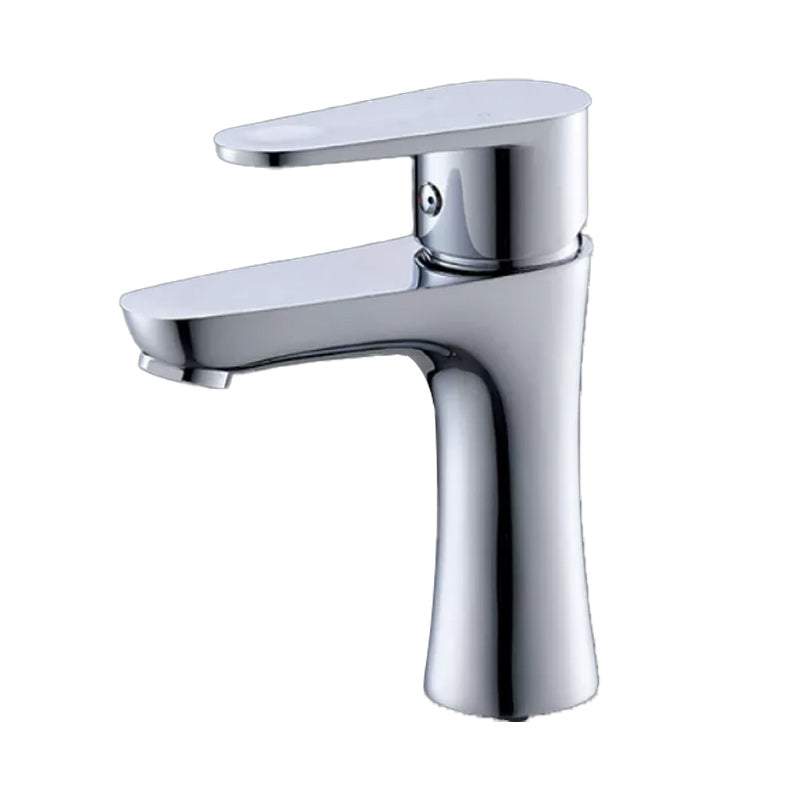 Skorter | Basic Metal Washbasin Faucet Silver Bathroom Faucet with Lever Handle