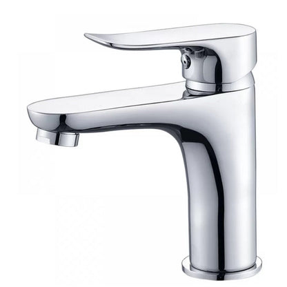 Skorter | Basic Metal Washbasin Faucet Silver Bathroom Faucet with Lever Handle