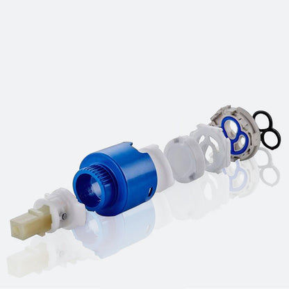 Skorter | Basic Metal Washbasin Faucet Silver Bathroom Faucet with Lever Handle