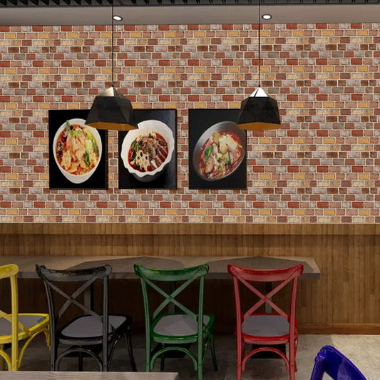 Skorter | Artificial Brick Panel Wall Farmhouse Style Simple Living Room Wall Panel (5-Pack)