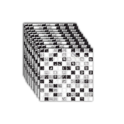 Skorter | 12"x 12" Resin Mosaic Tiles Square Self-adhesive Tiles for Backsplash & Wall Tile
