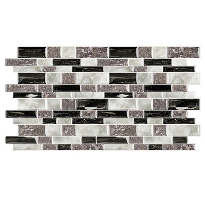 Skorter | 12"x 12" Resin Mosaic Tiles Square Self-Adhesive Tiles for Backsplash & Wall Tile