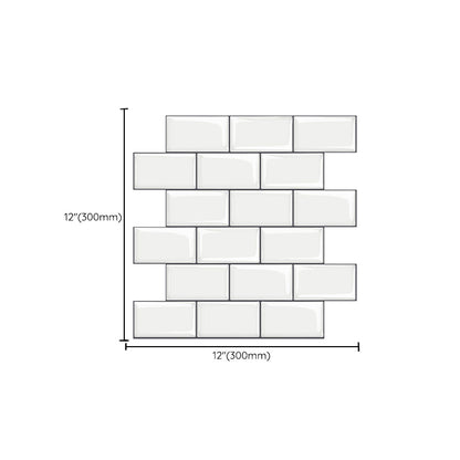 Skorter | 12"x 12" Resin Mosaic Tiles Square Self-Adhesive Tiles for Backsplash & Wall Tile