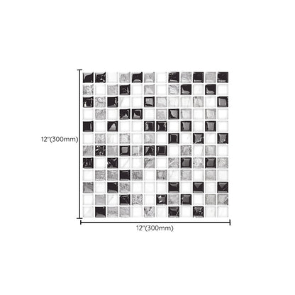 Skorter | 12"x 12" Resin Mosaic Tiles Square Self-Adhesive Tiles for Backsplash & Wall Tile