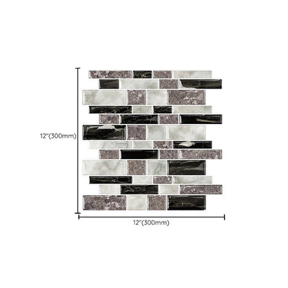 Skorter | 12"x 12" Resin Mosaic Tiles Square Self-Adhesive Tiles for Backsplash & Wall Tile