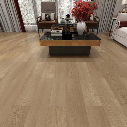 Skorter | 49"x8" width E0 natural solid wood laminate flooring, click-lock, waterproof