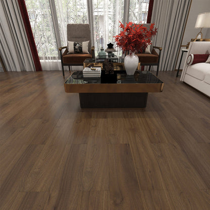 Skorter | 49"x8" width E0 natural solid wood laminate flooring, click-lock, waterproof