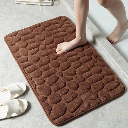 Skorter | Cobblestone Embossed Bathroom Bath Mat