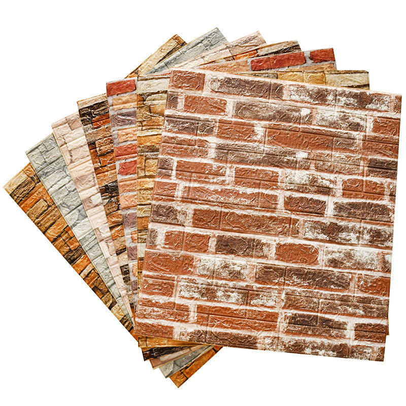 Skorter | 3D Artificial Brick Wall Panel Industrial Style Living Space Wall Plate (Pack of 10)