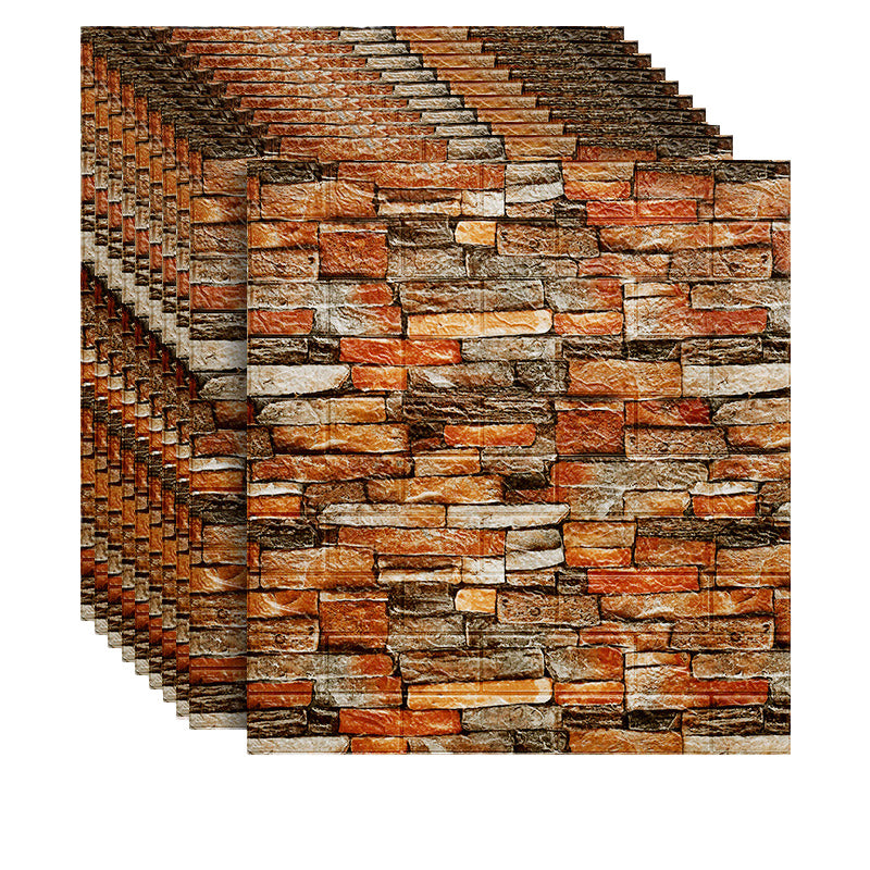 Skorter | 3D Artificial Brick Wall Panel Industrial Style Living Space Wall Plate (Pack of 10)
