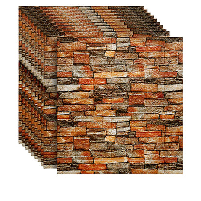 Skorter | 3D Artificial Brick Wall Panel Industrial Style Living Space Wall Plate (Pack of 10)