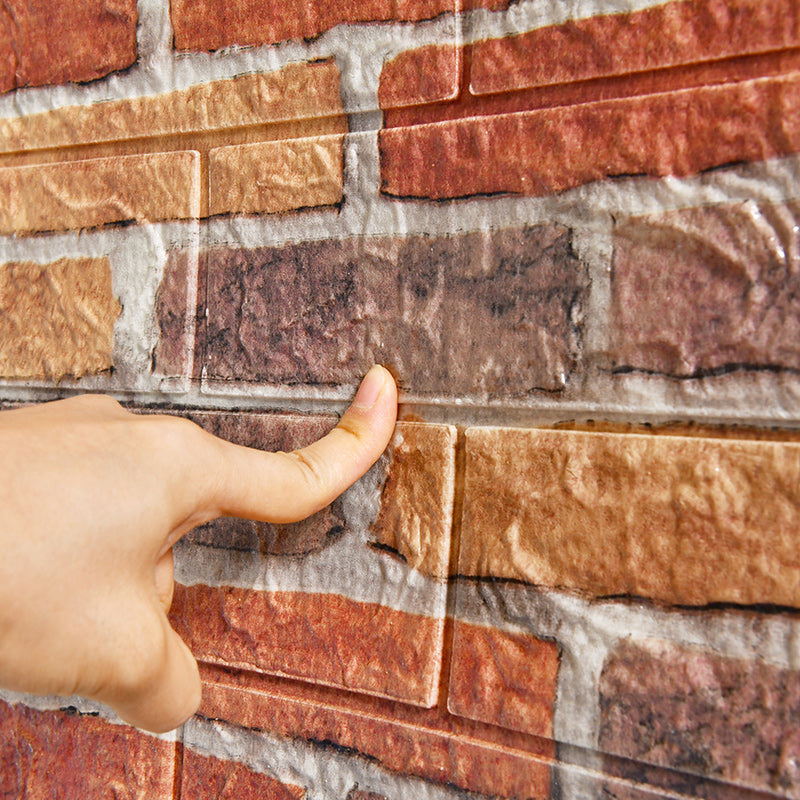 Skorter | 3D Artificial Brick Wall Panel Industrial Style Living Space Wall Plate (Pack of 10)