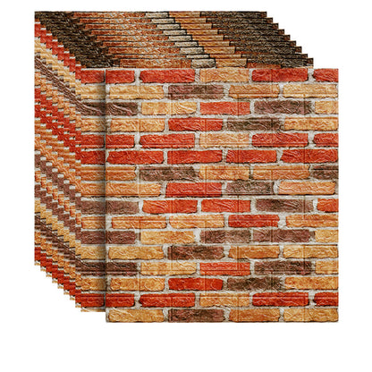 Skorter | 3D Artificial Brick Wall Panel Industrial Style Living Space Wall Plate (Pack of 10)