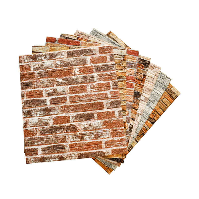 Skorter | 3D Artificial Brick Wall Panel Industrial Style Living Space Wall Plate (Pack of 10)