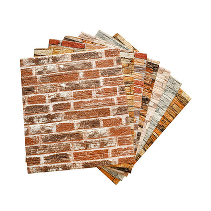 Skorter | 3D Artificial Brick Wall Panel Industrial Style Living Space Wall Plate (Pack of 10)