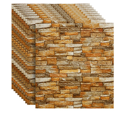 Skorter | 3D Artificial Brick Wall Panel Industrial Style Living Space Wall Plate (Pack of 10)