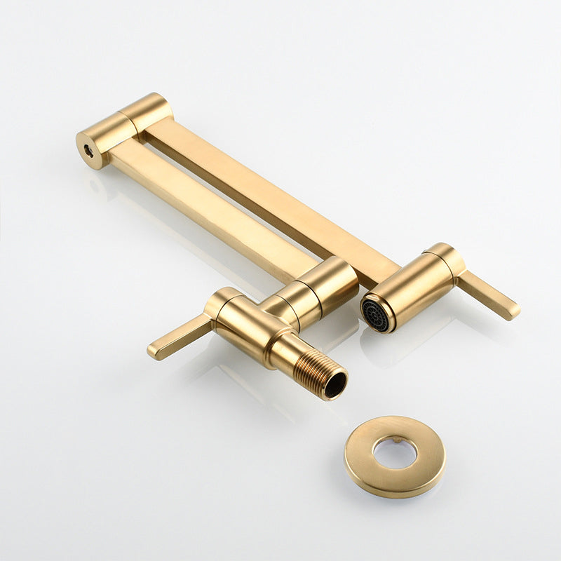 Skorter | Beautiful Wall-Mounted Brass Fixtures Stain-Resistant Wall-Mounted Bathroom Faucet