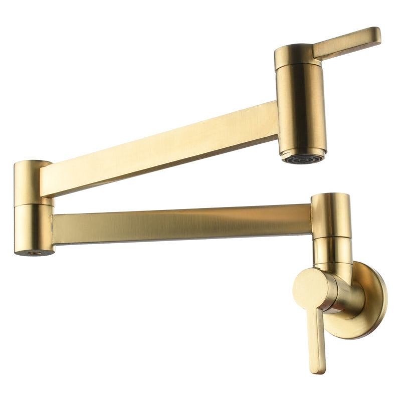 Skorter | Beautiful Wall Mounted Brass Fixtures Stain Resistant Wall Mounted Bathroom Faucet
