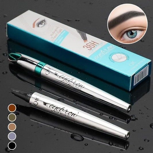 Skorter | 3D Waterproof Microblading Eyebrow Pen 4 Fork Tip Tattoo Pencil