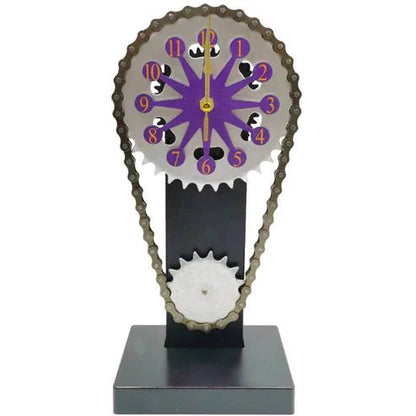 Skorter | Klockkedja med urverk - Tyst roterande bordsklocka