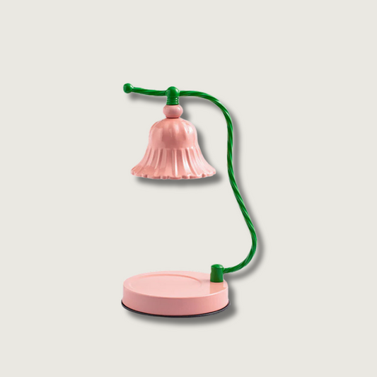 Skorter | BloomAura – Charming Pink Glass Table Lamp
