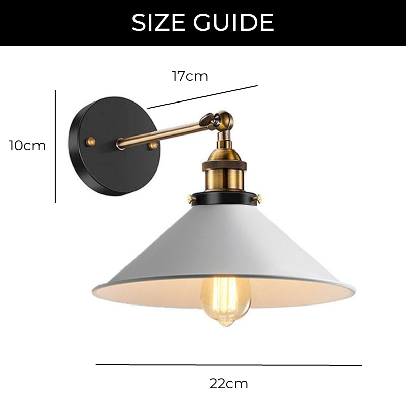 Skorter | White Industrial Vintage Wall Sconce Light