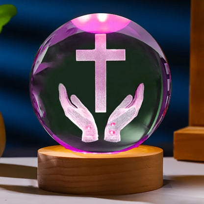 Skorter | CrystalGlow - Traditional 3D Engraved Crystal Night Light