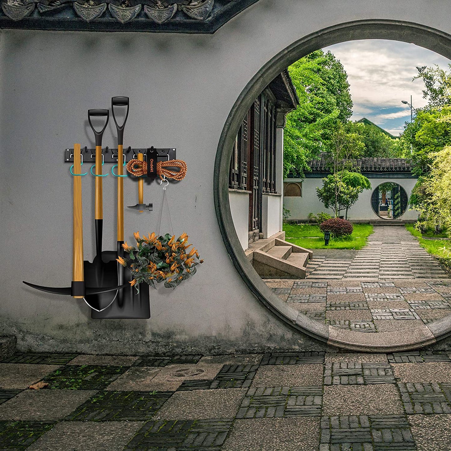 Skorter | 64" Adjustable Garden Storage Wall Mount Stand