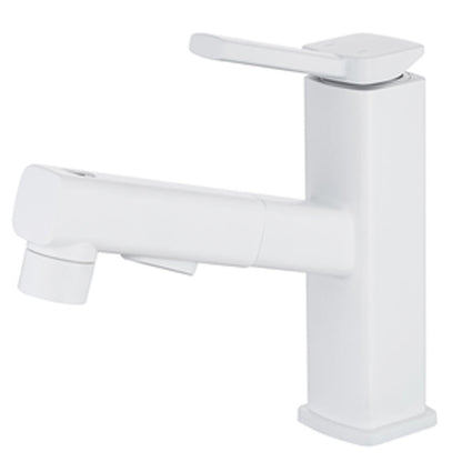 Skorter | Contemporary Vessel Sink Faucet Copper Single Handle Low Arc Pull-Out Vessel Sink Faucet