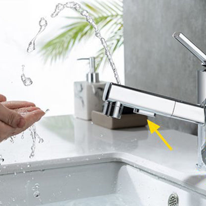 Skorter | Contemporary Vessel Sink Faucet Copper Single Handle Low Arc Pull-Out Vessel Sink Faucet