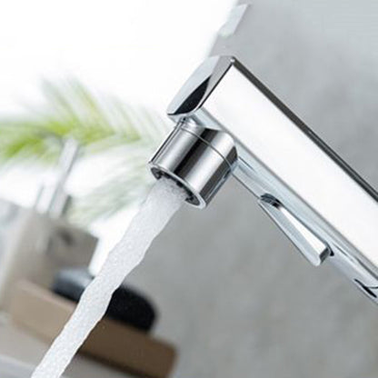 Skorter | Contemporary Vessel Sink Faucet Copper Single Handle Low Arc Pull Down Vessel Faucet