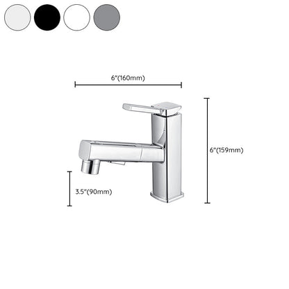 Skorter | Contemporary Vessel Sink Faucet Copper Single Handle Low Arc Pull Down Vessel Faucet