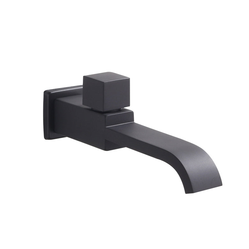 Skorter | Contemporary Wall Mounted Bathroom Faucet Handle Knob Solid Brass Square Faucet