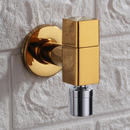 Skorter | Contemporary Wall Mounted Bathroom Faucet Knob Handle Solid Brass Round Faucet