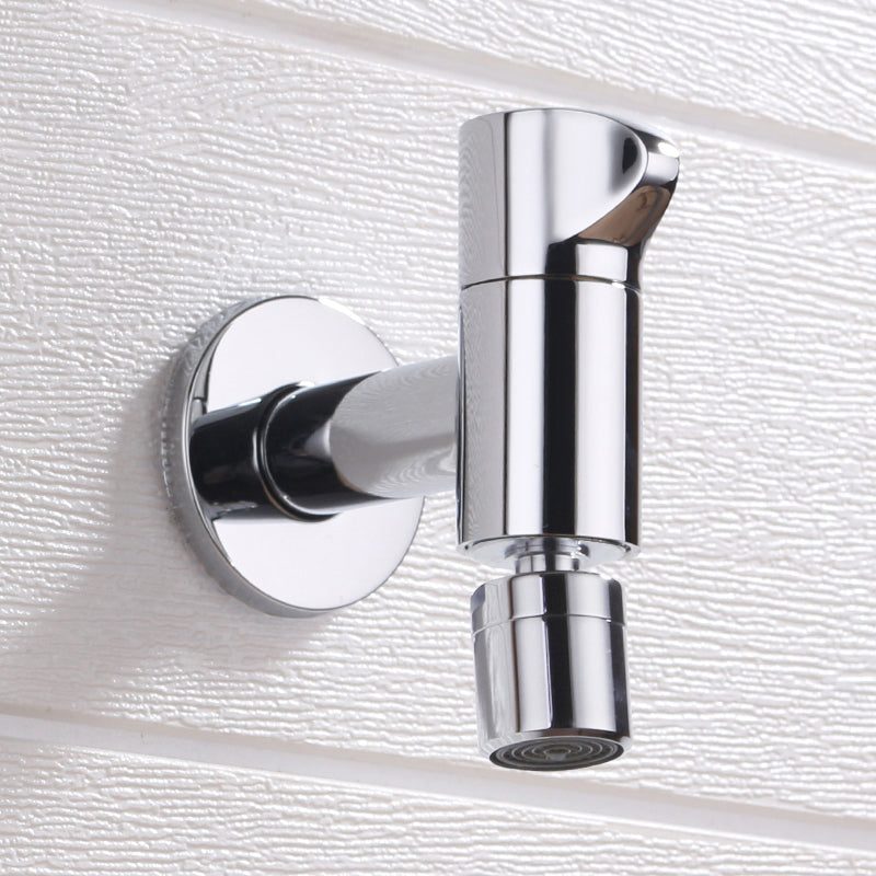 Skorter | Contemporary Wall Mounted Bathroom Faucet Knob Handle Solid Brass Round Faucet