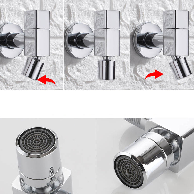 Skorter | Contemporary Wall-Mounted Bathroom Faucet Knob Handle Solid Brass Round Faucet