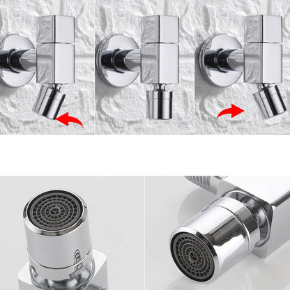 Skorter | Contemporary Wall-Mounted Bathroom Faucet Knob Handle Solid Brass Round Faucet