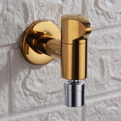 Skorter | Contemporary Wall-Mounted Bathroom Faucet Knob Handle Solid Brass Round Faucet
