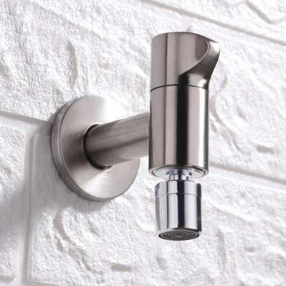 Skorter | Contemporary Wall-Mounted Bathroom Faucet Knob Handle Solid Brass Round Faucet