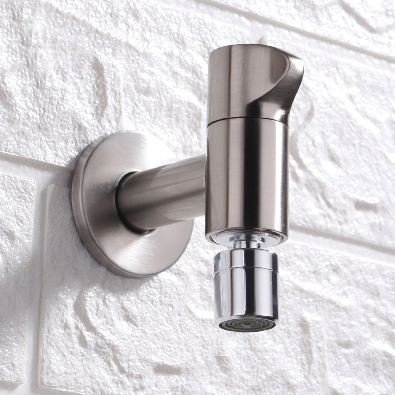 Skorter | Contemporary Wall Mounted Bathroom Faucet Knob Handle Solid Brass Round Faucet