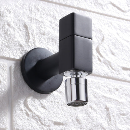 Skorter | Contemporary Wall-Mounted Bathroom Faucet Knob Handle Solid Brass Round Faucet