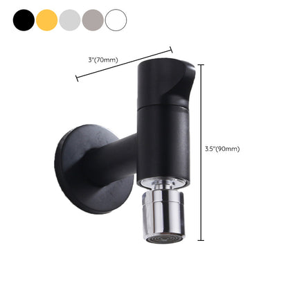 Skorter | Contemporary Wall-Mounted Bathroom Faucet Knob Handle Solid Brass Round Faucet