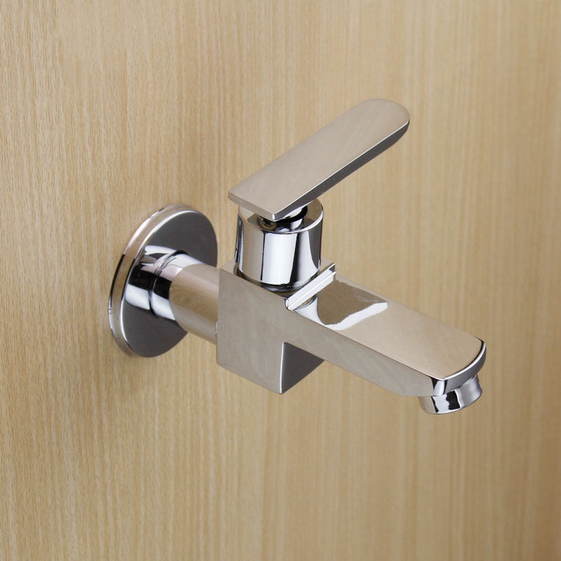 Skorter | Contemporary Wall Mounted Bathroom Faucet Lever Handles Solid Brass Faucet
