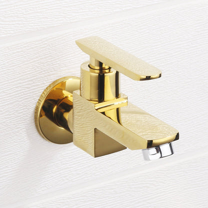 Skorter | Contemporary Wall Mounted Bathroom Faucet Lever Handles Solid Brass Faucet