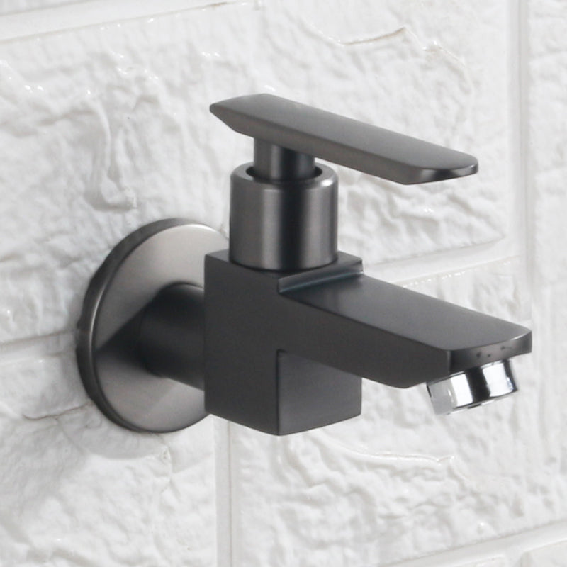 Skorter | Contemporary Wall Mounted Bathroom Faucet Lever Handles Solid Brass Faucet