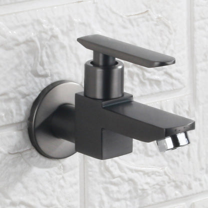 Skorter | Contemporary Wall Mounted Bathroom Faucet Lever Handles Solid Brass Faucet