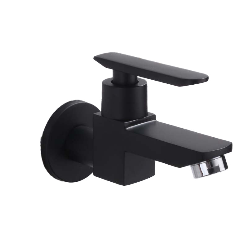 Skorter | Contemporary Wall Mounted Bathroom Faucet Lever Handles Solid Brass Faucet