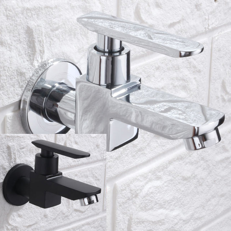 Skorter | Contemporary Wall Mounted Bathroom Faucet Lever Handles Solid Brass Faucet